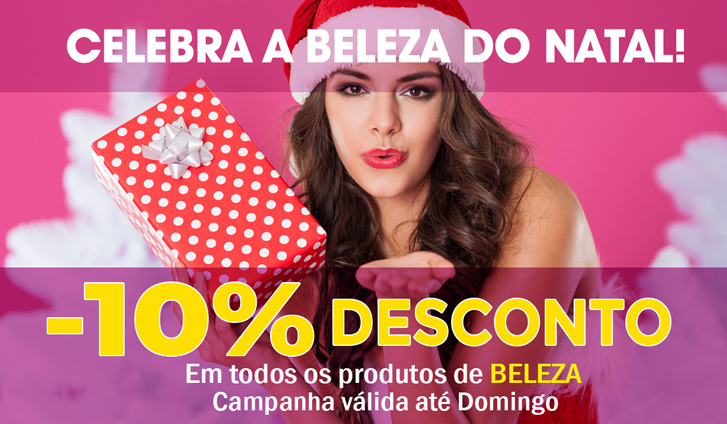 Desconto de 10% em todos os produtos Beleza