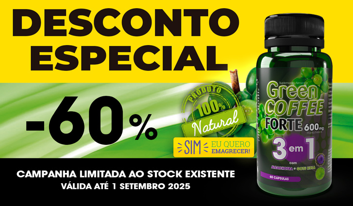 Green Coffee Forte 3 em 1 - 60% DESCONTO
