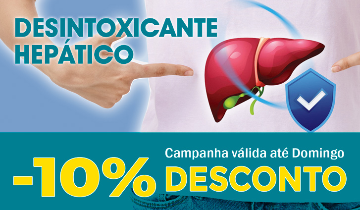 Desconto de 10% em todos os produtos desintoxicante hepatico